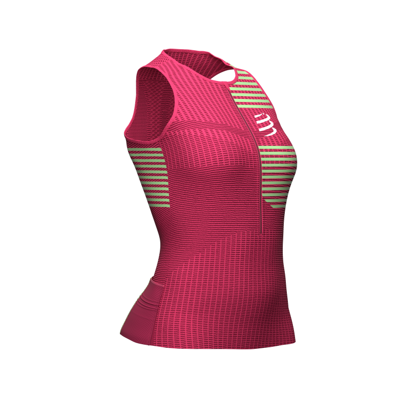 Compressport Trail Postural Tank Top Women - persian red/blazing orange